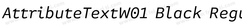 AttributeTextW01 Black Regular字体转换